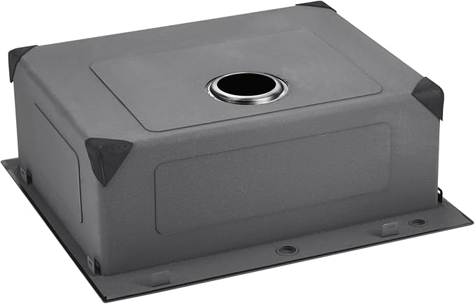 VEVOR 25" Recessed Kitchen Sink 9" Deep Top Mount Single Bowl Kitchen Sink 304 Stainless Steel Sink with Filter Basket Perfect for Home, RV, Laundry Room, Bar