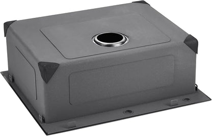VEVOR 25" Recessed Kitchen Sink 9" Deep Top Mount Single Bowl Kitchen Sink 304 Stainless Steel Sink with Filter Basket Perfect for Home, RV, Laundry Room, Bar