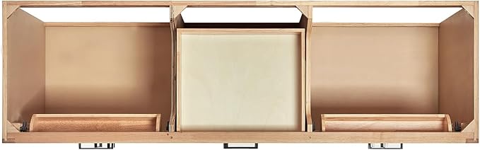 ARIEL Hepburn 72-inch Bathroom Vanity with Sink,Solid Wood, 1.5-inch Pure White Quartz Countertop, Double Rectangular Porcelain Sink, 4 Soft Closing Doors, 6 Dovetail Drawers, White Oak