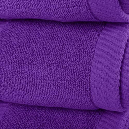 BY LORA 8-Pc Cotton Towel Set, Quick Dry Hotel Bath Hand Washcloths, Purple