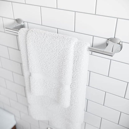 Pfister Pfirst Modern Bath Towel Bar for Bathroom, 18-Inch, Wall-Mounted, Screw-In, Polished Chrome Finish, BTBPFM1C