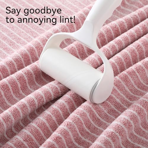 REDKISS 6-Piece Microfiber Bath Towel Set, Ultra Soft, Highly Absorbent & Quick Dry, 35x70 Inch Oversized, Pink Towels for Bathroom, Spa, Gym, 2 Bath 2 Hand 2 Washcloths