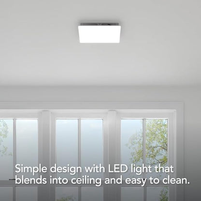 EVOLVE Premium Bathroom Exhaust Fan with Light and Continuous Run, 110-130-150 Selectable CFM