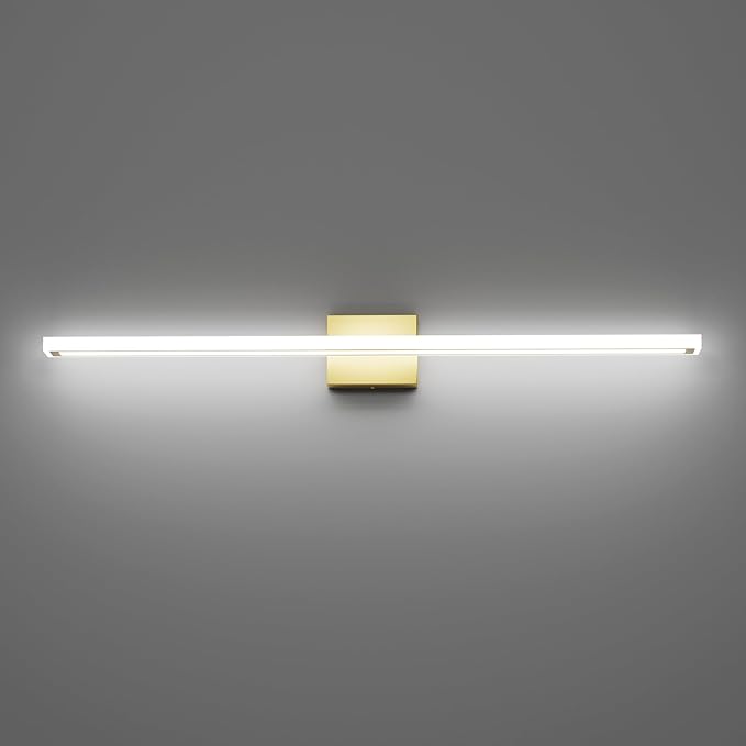 40inch Gold LED Bathroom Vanity Light Bar 36W Modern Bath Light Fixture Over Mirror Vanity Light Cool White 6000K