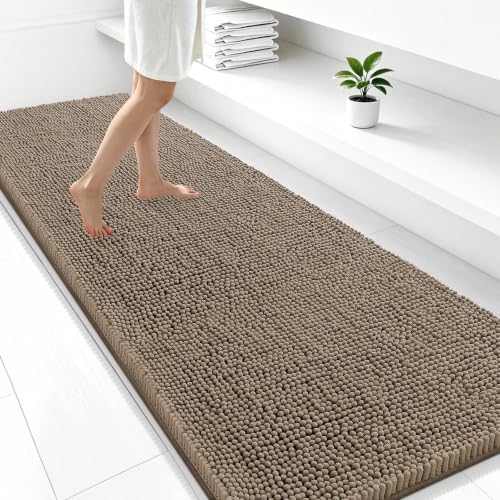 Smiry Bathroom Rugs 59X24, Luxury Chenille Extra Soft Absorbent Bath Mat