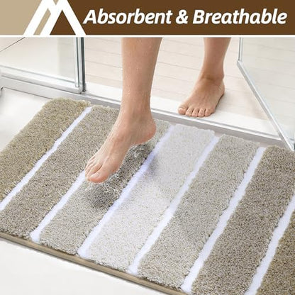 COSY HOMEER Bathroom Rugs 24x17, Ultra Soft Absorbent Bath Mat