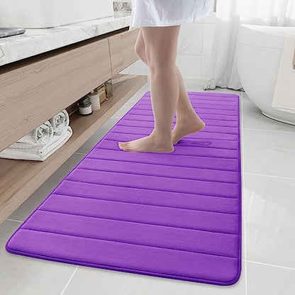 Buganda Memory Foam Bath Mat 70 x 24, Ultra Soft Absorbent Bathroom Rugs