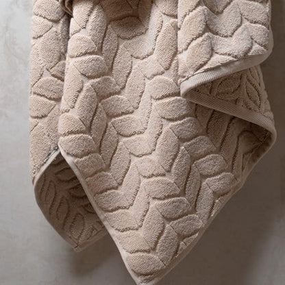 BAGNO MILANO Turkish Cotton Bath Towels, Hand Towels - Soft Plush Jacquard Collection Luxury Towels Set (Latte, Bath Towel Set of 2)
