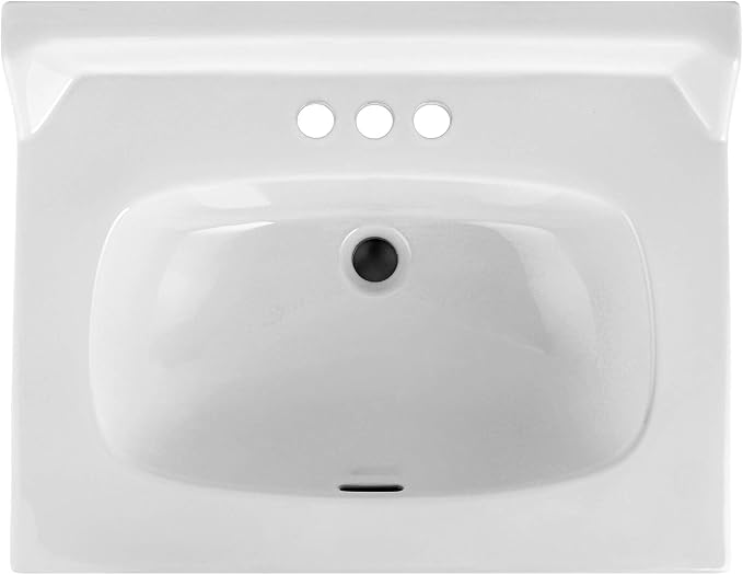 Ceramic Bathroom Sink Top with Raised Back - Fits Standard 24” Vanity | Elegant and Durable Bathroom Sinks for Modern Homes - Upgrade Your Space - Perfect for Any Bathroom Design