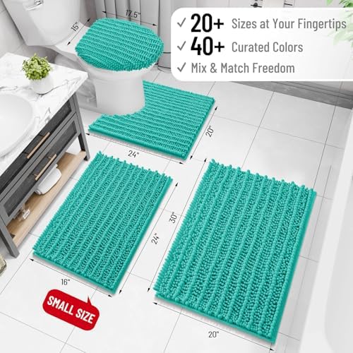 Arotive Bathroom Rugs Mat 34x21, Soft Absorbent Chenille Shaggy Bath Mat