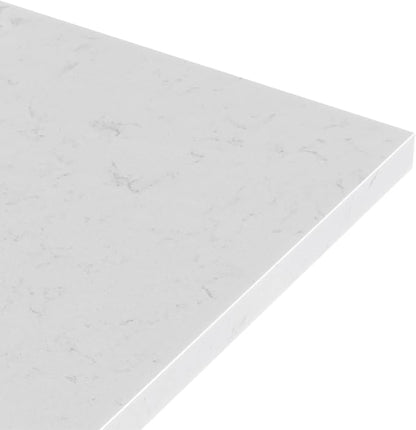 Isabella 48-inch Vintage Green Bathroom Vanity with Center Rectangle Single Sink, Carrara White Quartz Countertop & Backsplash, Solid Wood Frame, Soft-Closing & Dovetail Drawers