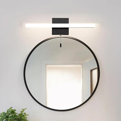 COTULIN 16 Inch Black Vanity Light Bar with Pull Switch 10W Brightness Ideal for Cabinet Lighting Picture Light and Sink Light for Kitchen and Bathroom Applications Modern Design Efficient Lighting