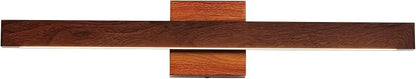 Bathroom Vanity Light 24 Inch Brown Wood Finish Bathroom Light Fixture Over Mirror with Up & Down Lighting 20W Dimmable 5CCT LED Vanity Lighting Fixture Bar for Restroom Bedroom