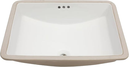 Dcolora 23x16 In. Undermount Bathroom Sink, Boat-Shaped Fireclay White Ceramic Porcelain Lavatory Vanity Bath Sink Under Counter Vessel Sink, Farmhouse Style #DC-UVS2538002
