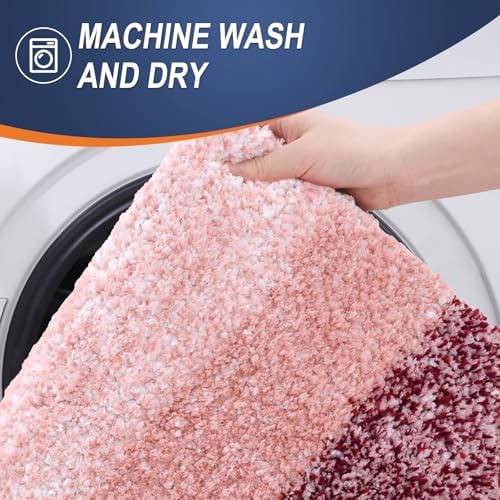 OLANLY Bathroom Runner Rug 54x24, Extra Soft Absorbent Microfiber Bath Rugs