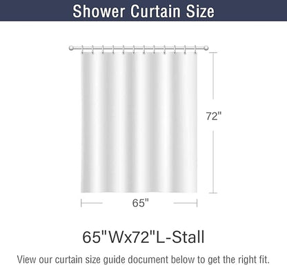 Purple Shower Curtain, Watercolor Eucalyptus Leaves Botanical Plants with Floral Bathroom Curtain Home Bathtub Decor Waterproof Fabric Machine Washable with 12 PCS Hooks,65" Wx72 L