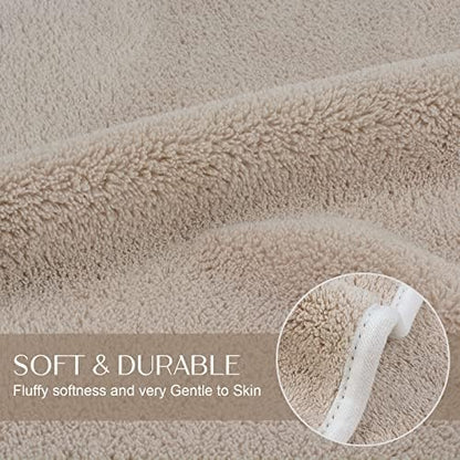 KinHwa Hand Towels for Bathroom, Microfiber Face Towels, 16x30 Inch, 2 Pack