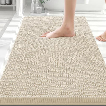 Smiry Bathroom Rugs 30X20, Luxury Chenille Extra Soft Absorbent Bath Mat