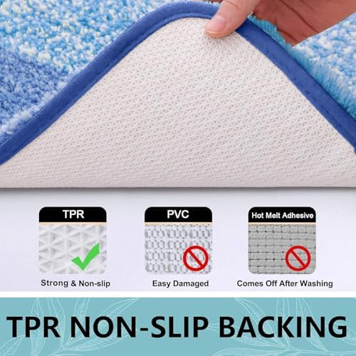 Arotive Microfiber Bathroom Rugs, Shaggy Soft Absorbent Bath Rug, 54x24