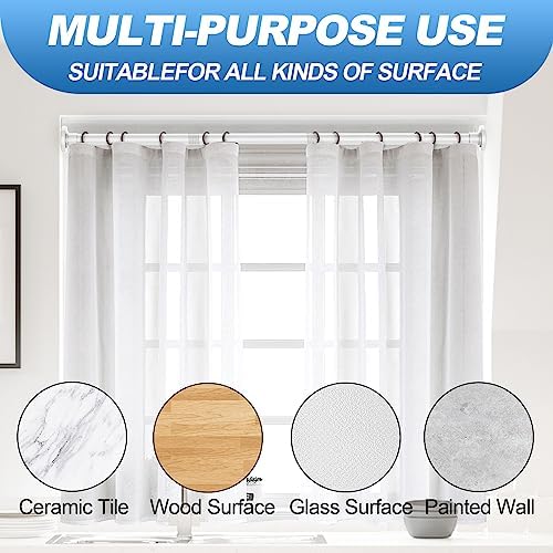 CorkLatta White Shower Curtain Rod 31 to 104 Inch,1 Inch Diameter Adjustable Spring Tension Curtain Rod No Drilling Stainless Steel Telescoping Rod,No Rust
