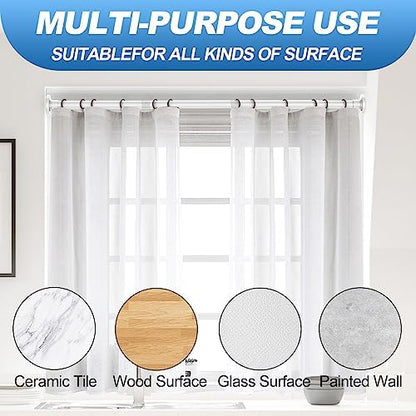 CorkLatta White Shower Curtain Rod 31 to 68 Inch,1 Inch Diameter Adjustable Spring Tension Stainless Steel Telescoping Rod,Easy Install,No Rust