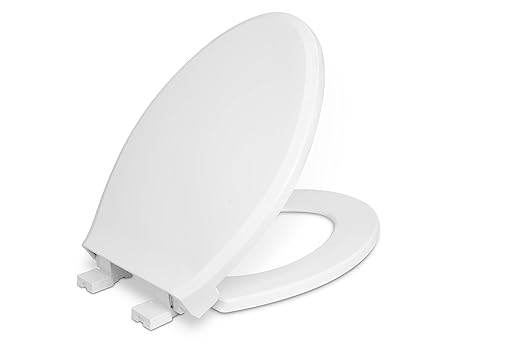 Centoco 6500SC-001 Plastic Elongated Toilet Seat with Slow Close, White