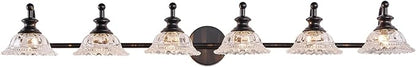 45" Bathroom Light 6 Light Black Vanity Light Farmhouse Vanity Lights Vanity Lighting Fixtures (Exclude G9 Bulb)
