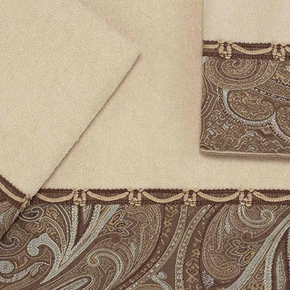 Avanti Linens - 3pc Towel Set, Soft & Absorbent Cotton Towels (Bradford Collection, Linen)