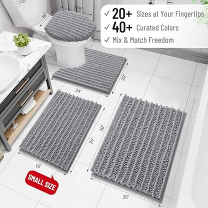 Arotive Bathroom Rugs Mat 47x17, Soft Absorbent Chenille Shaggy Bath Mat