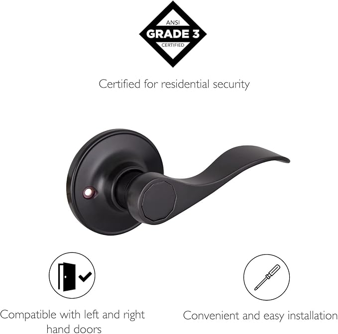Design House 778878 Springdale Dummy Door Lever Matte Black