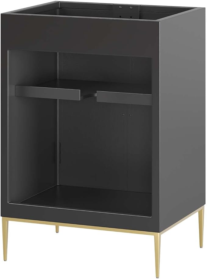 Modway Awaken Bathroom Vanity Cabinet, 24", Black