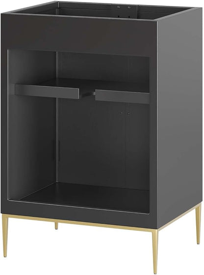 Modway Awaken Bathroom Vanity Cabinet, 24", Black