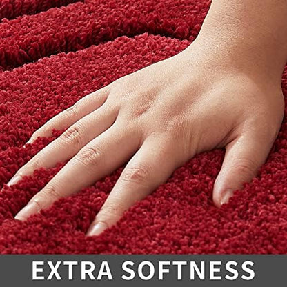 COSY HOMEER Non-Slip Bath Mat Extra Thick Absorbent Plush Washable