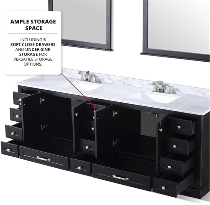 Dukes 84 in. W x 22 in. D Espresso Double Bath Vanity