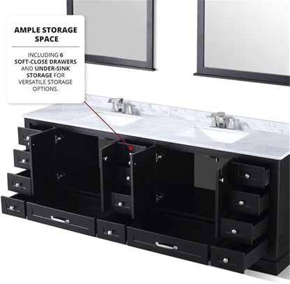 Dukes 84 in. W x 22 in. D Espresso Double Bath Vanity