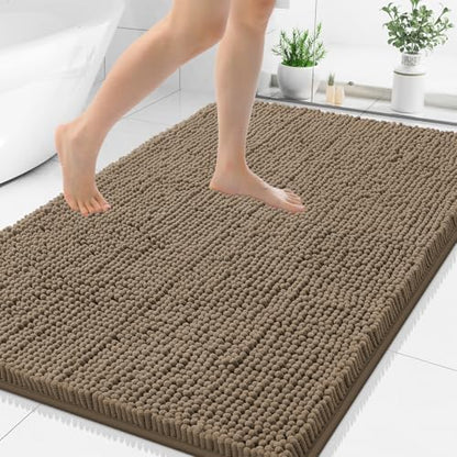 Smiry Bathroom Rugs 44X32, Luxury Chenille Extra Soft Absorbent Bath Mat