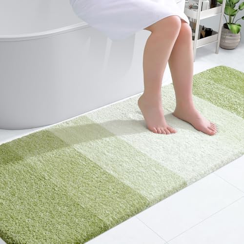 OLANLY Bathroom Runner Rug 70x24, Extra Soft Absorbent Microfiber Bath Rugs