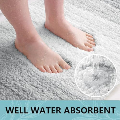 Arotive Microfiber Bathroom Rugs, Shaggy Soft Absorbent Bath Rug, 30x20
