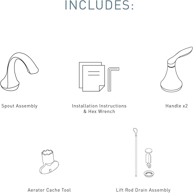 Moen Eva Brushed Nickel Two-Handle High-Arc Widespread Bathroom Faucet, Bathroom Faucets for Sink 3 Hole Setup with Drain Trim, (Valve Required), T6420BN