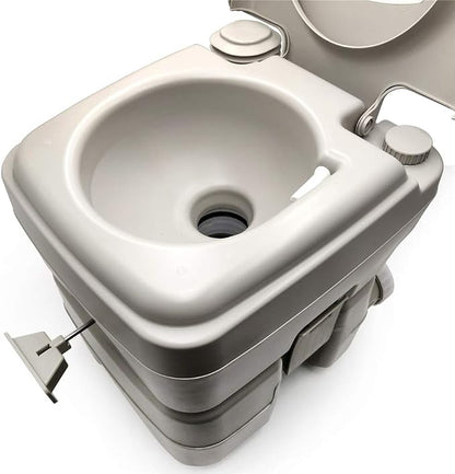 XKMT- 5 Gallon 20L Portable Toilet Flush Travel Camping Outdoor/Indoor Potty Commode