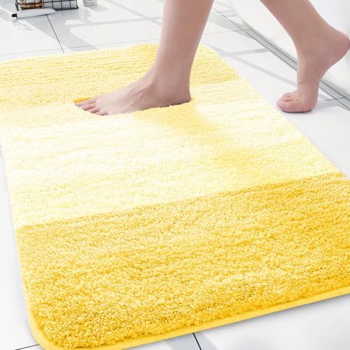 Arotive Microfiber Bathroom Rugs, Shaggy Soft Absorbent Bath Rug, 30x20