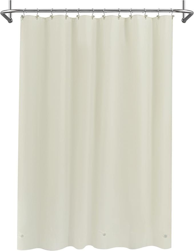 Mrs Awesome Beige Shower Curtain Liner with 3 Magnets, 72x72 | 12 Rustproof Grommets, Premium Plastic Shower Curtain for Bathroom Lightweight & Waterproof,72W x 72H