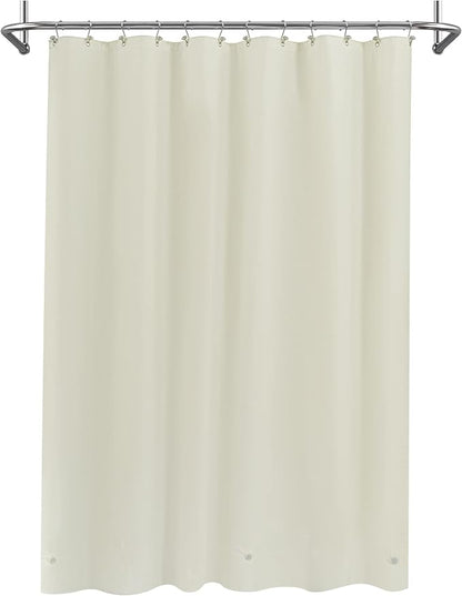 Mrs Awesome Beige Shower Curtain Liner with 3 Magnets, 72x72 | 12 Rustproof Grommets, Premium Plastic Shower Curtain for Bathroom Lightweight & Waterproof,72W x 72H