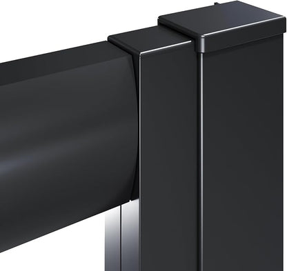 ELEGANT Corner Shower Enclosure 34 in.D x 34 in. W x 72 in. H, Double Sliding Shower Door with 1/4 in. Clear Tempered Glass, Black Framed Sliding Shower Enclosure