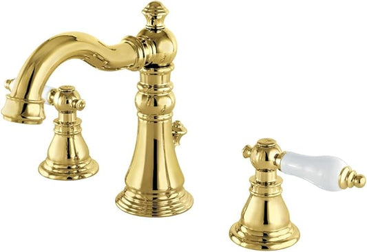 Fauceture FSC1972APL American Patriot Widespread Bathroom Faucet with Pop-Up Drain, Polished Brass
