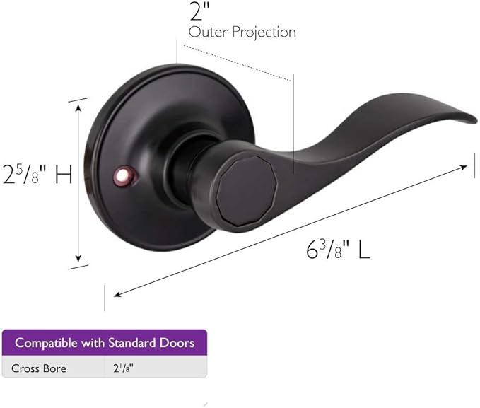 Design House 778878 Springdale Dummy Door Lever Matte Black