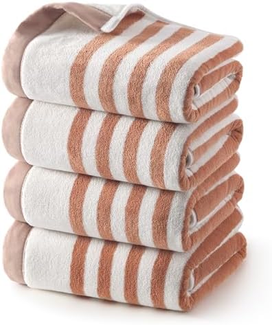 ecolook Microfiber Bath Towel Set of 4, Orange