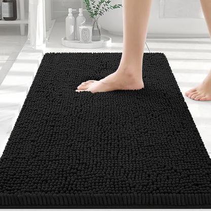 Smiry Bathroom Rugs 36X24, Luxury Chenille Extra Soft Absorbent Bath Mat