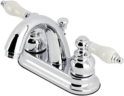 Kingston Brass KB5611PL Restoration 4-Inch Centerset Lavatory Faucet, Polished Chrome