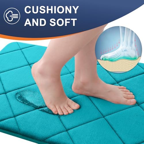 OLANLY Memory Foam Bath Mat 59x24, Ultra Soft and Absorbent Bathroom Rugs